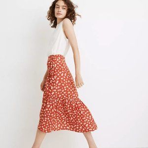 Madewell Ruffle-Wrap Midi Skirt